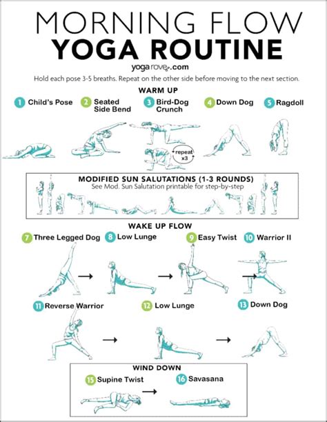 Printable Morning Yoga Routine - Printable Word Searches