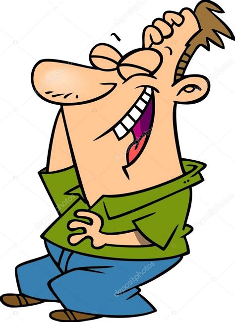 Cartoon Man Laughing — Stock Vector © ronleishman #14000616