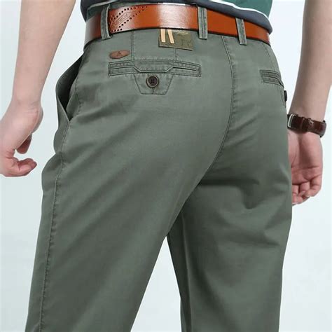 3 Colors 30 42 Fashion Cotton Business Formal Men Casual Long Pants Men's Clothing Army Green ...