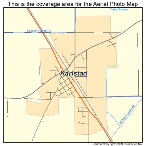 Aerial Photography Map of Karlstad, MN Minnesota