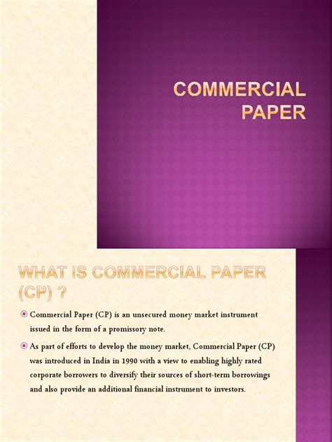 Commercial Paper | PDF | Commercial Paper | Securities (Finance)