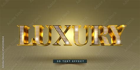 Editable 3D Diamond Text Effect. Luxury Text Effect Generator Stock Vector | Adobe Stock