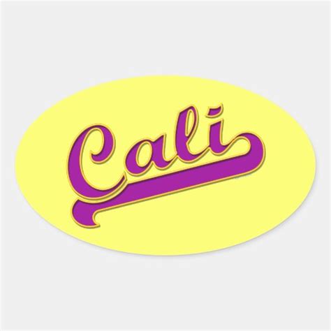 California Cali Logo Purple Yellow Stickers | Zazzle