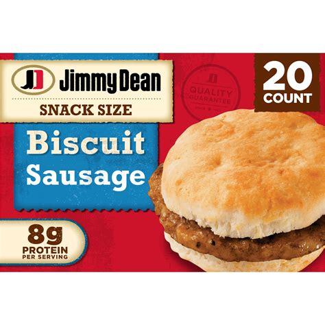 Jimmy Dean Sausage Biscuit Snack Size Sandwich, 34 oz, 20 Count (Frozen ...