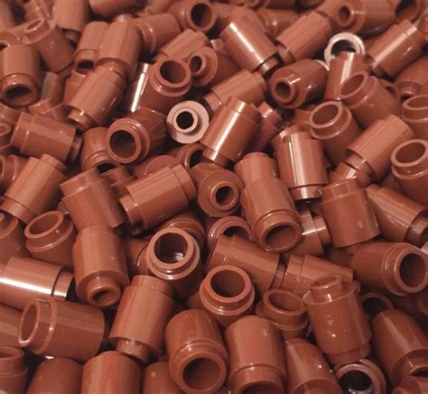 Lego 100 Pieces Reddish Brown 1x1 Round Bricks / Cannon balls Bulk City ...