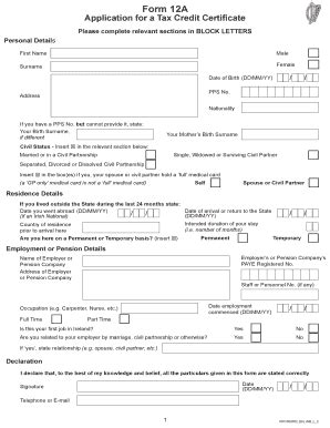 Form 12a Pdf - Fill and Sign Printable Template Online