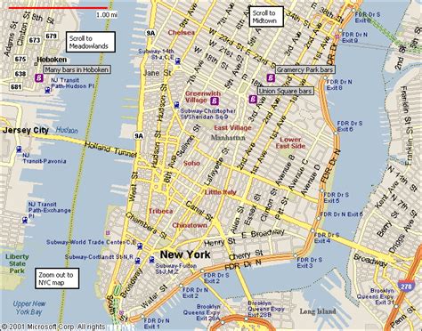 New York map manhattan - TravelsFinders.Com