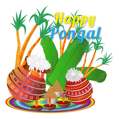 Pongal Festival Vector PNG Images, New Realistic Happy Pongal Indian Festival Vector Design ...