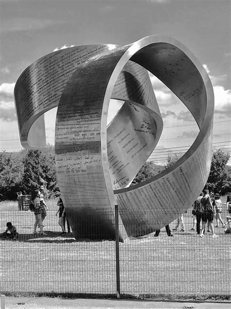 CERN: Art Sculpture with Physics and CERN history inscribe… | Flickr