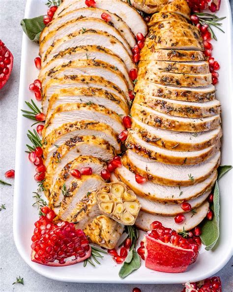 Mustard Maple Glaze Roasted Turkey Breast - Healthy Fitness Meals