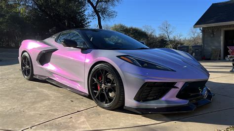 Hot NEW Color Shifting Candy Nardo Grey Wrap on a C8 Corvette