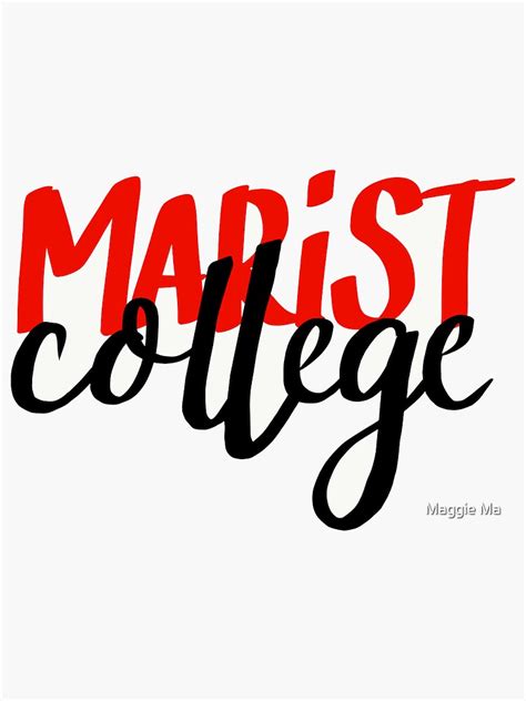 "Marist College Logo Sticker" Sticker for Sale by Maggie Ma | Redbubble