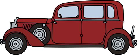 Vintage Red Car Cartoon Classic Automobile Vector, Cartoon, Classic, Automobile PNG and Vector ...