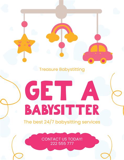 Printable Blank Babysitting Flyers