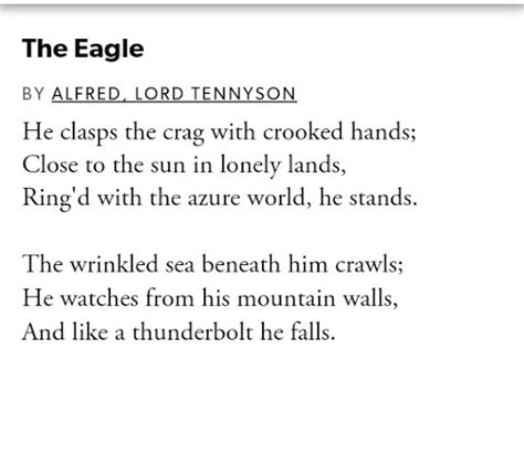 The eagle - Lord Tennyson