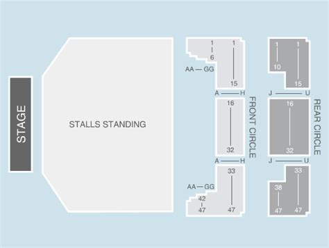 Standing Seating Plan - Manchester Apollo