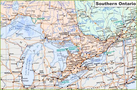 Map of Southern Ontario - Ontheworldmap.com