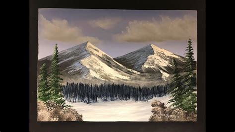 #251 How to paint Snow mountains in acrylic - YouTube