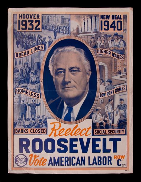 1940 Presidential Campaign Poster for FDR at 1stDibs