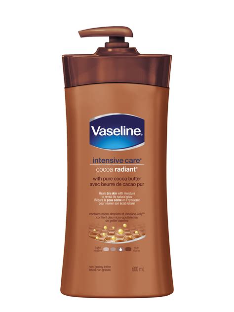 Vaseline Intensive Care Cocoa Radiant Lotion with Pure Cocoa Butter ...