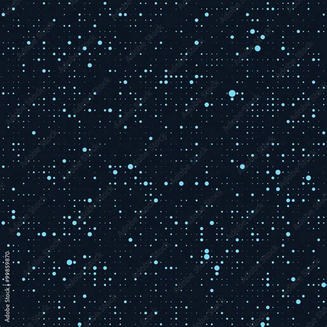 Halftone rounds. Stylized stars in the night sky. Background seamless ...