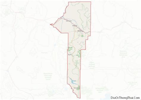 Map of Gallatin County, Montana - Thong Thai Real