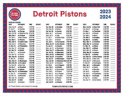 Pistons Schedule 2024-23 Printable - Tasia Fredrika