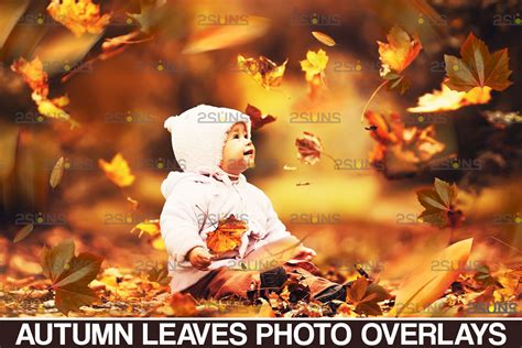 Autumn leaves overlay & Falling leaf, Photoshop overlay - Invent Actions