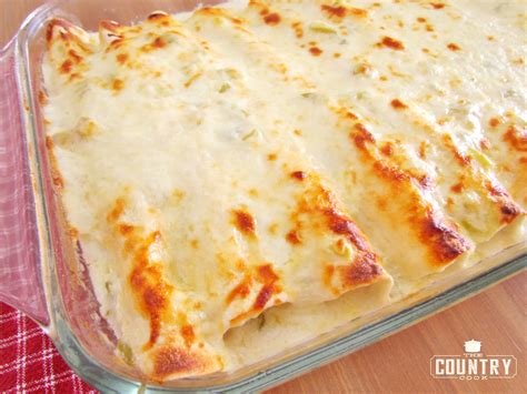 Creamy Chicken Enchiladas with White Sauce - The Country Cook