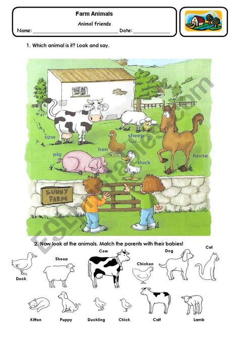 Animals Friends - ESL worksheet by petite_helene