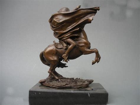 2019 Bronze Marble Napoleon Bonaparte Ride Horse Art Statue Height 13 Inch.Long 9.5 Inch Breadth ...