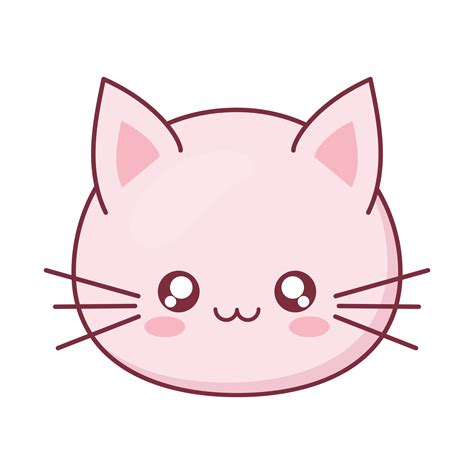 Cat SVG Cute Grey Cat Cut File Kawaii Cat Cutting File Kitty Vector ...