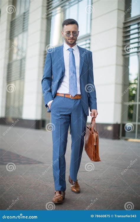 Businessman Wearing Modern Suit, Blurred Background with Copy Sp Stock ...