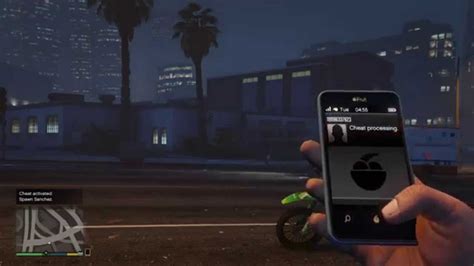 GTA 5 Sanchez dirt-bike Cell phone cheat code PS4 & XBOX ONE Gameplay NEW - YouTube