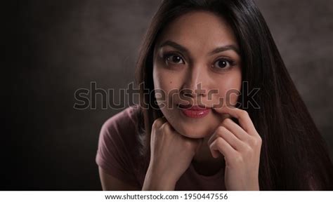 Closeup Young Woman Satisfied Facial Expression Stock Photo 1950447556 | Shutterstock