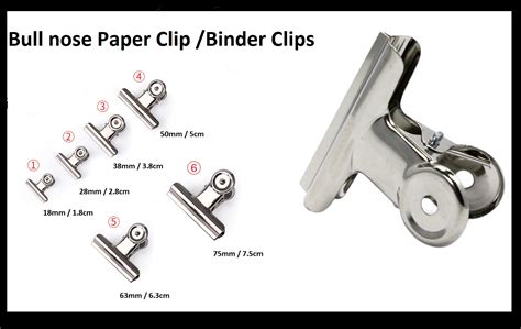 DL Office Round head bill Clip Paper Clip Binder Clips Bulldog Clip ...