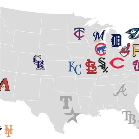 Printable Map Of Mlb Stadiums