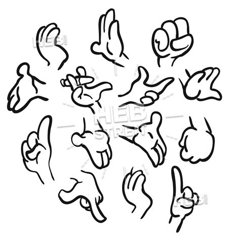 Cartoon Hands Gesture Collection - HEBSTREITS | Sketches tutorial ...