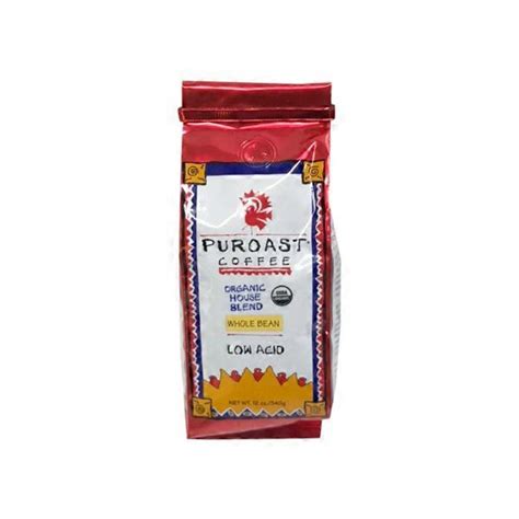 Puroast Low Acid Coffee Organic House Blend Whole Bean Coffee (12 oz) - Instacart