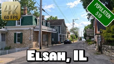 Driving Around Small Village Elsah, Illinois in 4k Video - YouTube