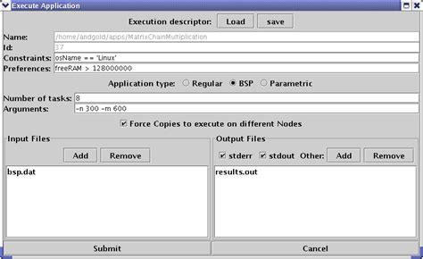 Configuration of a BSP application execution. | Download Scientific Diagram