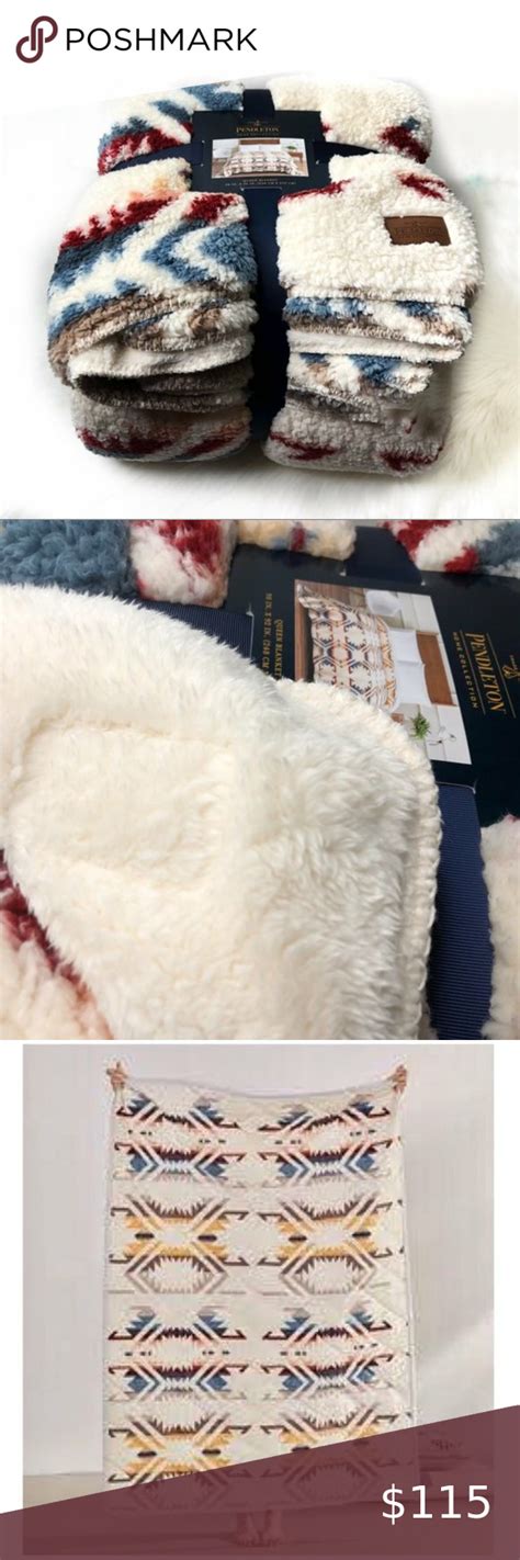 Nw PENDLETON King Size Sherpa Fleece Blanket Throw in 2021 | Vintage wool blanket, Fleece ...