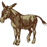 Colorful pasturing donkey | Free SVG
