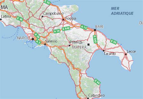 MICHELIN Potenza map - ViaMichelin