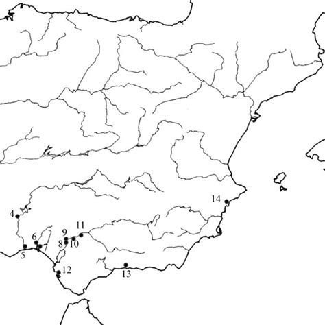 1 Major rivers of the Iberian Peninsula with location of the ...