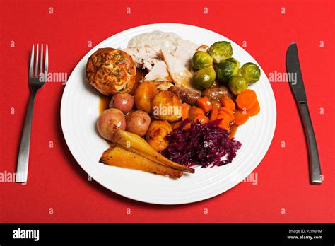 Traditional British Christmas dinner Stock Photo - Alamy