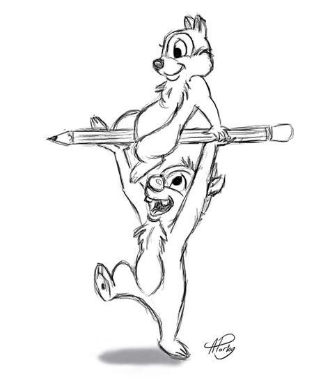 "Chip and Dale Sketch" by APParky | Redbubble