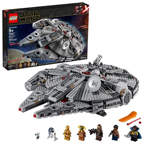 LEGO Star Wars Millennium Falcon 75257 Starship Construction Set, with Finn, Chewbacca, Lando ...