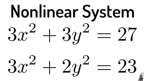 #30. System of Nonlinear Equations with Two Variables (Example with ...