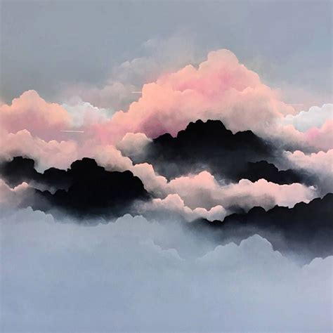 Dreamy Pink Clouds Paintings | Cloud painting, Cloud art, Art painting